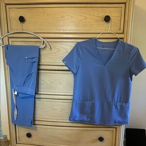 Figs Classic Blue Scrub Set